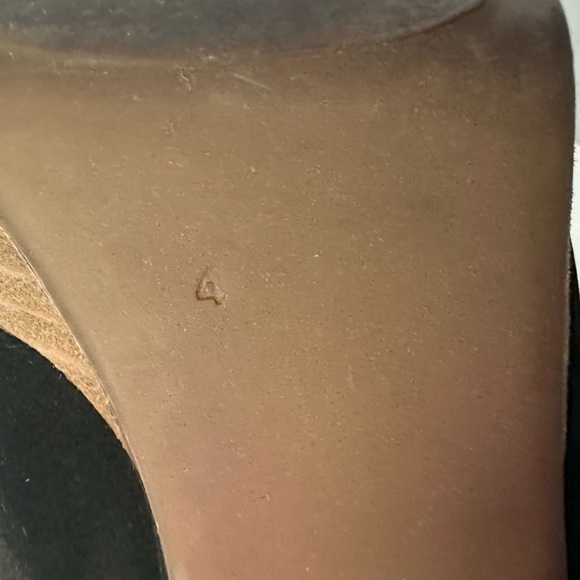 Paul Green Tasha Black Nubuck Leather Gladiator Peep Toe Ankle Booties Heels - Picture 7 of 11